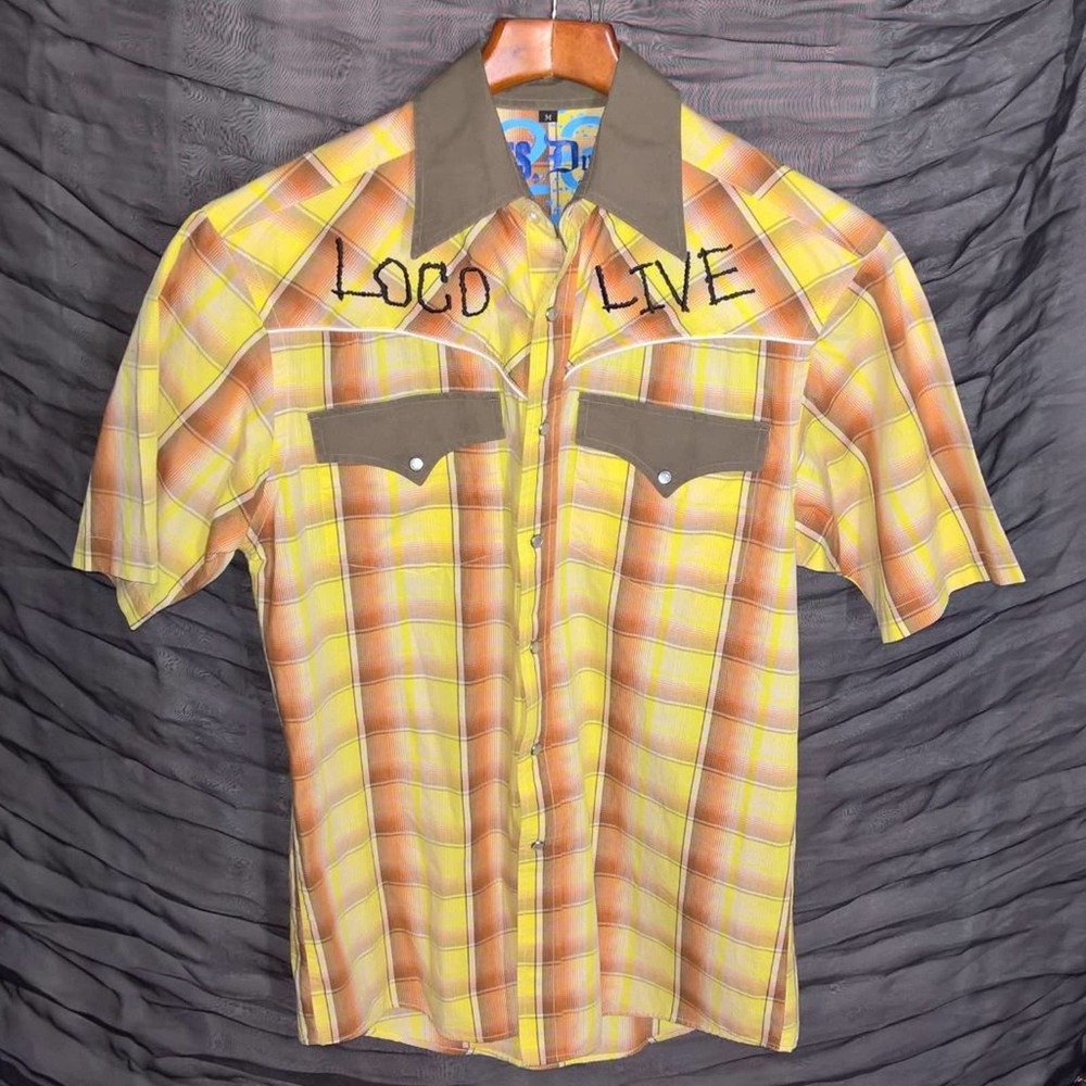 VGT Dragon Fly "Ramones" Short Sleeve Button Down Shirt Never Worn